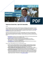 Supervisor Chiu April 2013 Newsletter