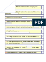 Forces Quiz: Friction, Gravity, Buoyancy & More