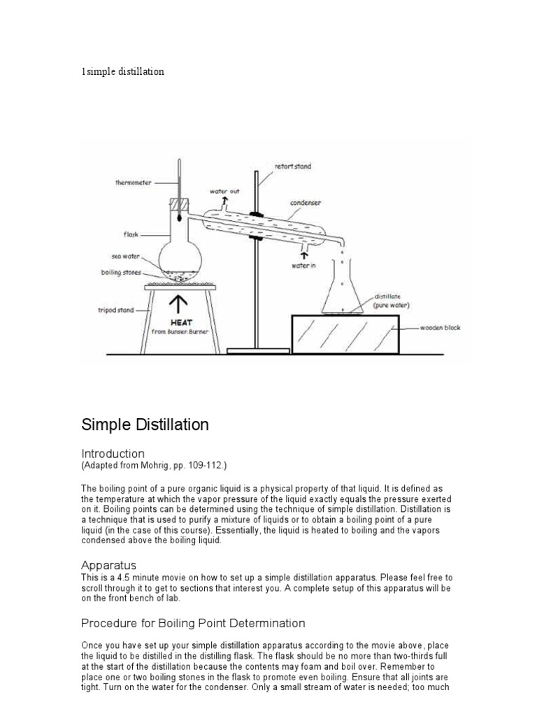 1simple Distillation Distillation Boiling