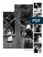 Erin Murphy Along With The May Court, Their Escorts, and The Purple Poo Weave Ribbon Around An Oak Tree To Celebrate Springtime