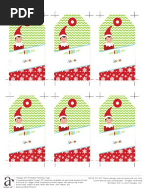 Magic Elf Holiday Tags