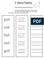 OT Family Words Writing Practice.