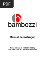 Bambozzi Talha Eletrica Manual de Instrucao 439850