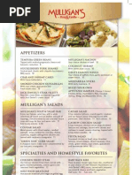 Download Mulligans LunchDinner Menu by Jamie Lynn Morgan SN144521773 doc pdf