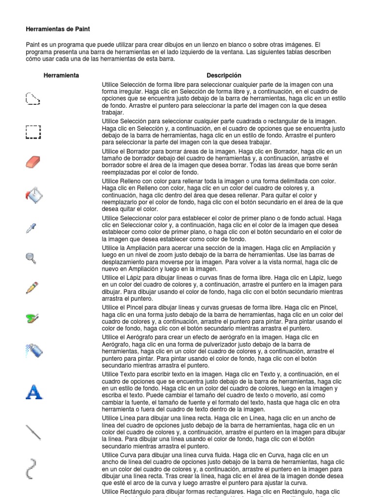 Herramientas de Paint PDF Point and Click Software