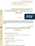 Day 1 Session 3 Country Experience on Monitoring Social Protection, Presentation of Mongolia