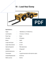 CL210 - Load Haul Dump: Specifications