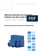 WEG Motor de Induccion Trifasico de Alta y Baja Tension Rotor de Anillos 11171348 Manual Espanol