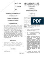 Reglamento de La Ley Del Impuesto Al Valor Agregado