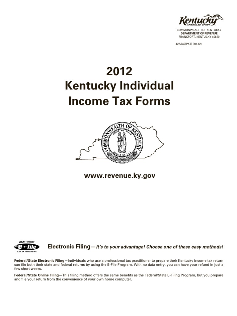 2012 Kentucky Individual Tax Forms www.revenue.ky.gov