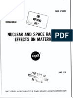 Nuclear and Space Radiation Effects On Materials: Nasa Space Vehicle Design Criteria