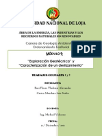 "Exploración Geotécnica" y "Caracterización de Un Deslizamiento"