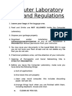 Computer Laboratory Rules and Regulations