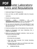 Computer Laboratory Rules and Regulations