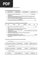 Idiomatic Expression Exercises