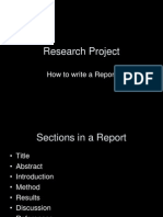 Research Project: How To Write A Report