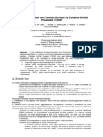 Synthesis of uranium and thorium dioxides by Complex Sol-Gel
Processes (CSGP)