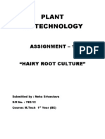 Plant Biotechnology: Assignment - 1 "Hairy Root Culture"