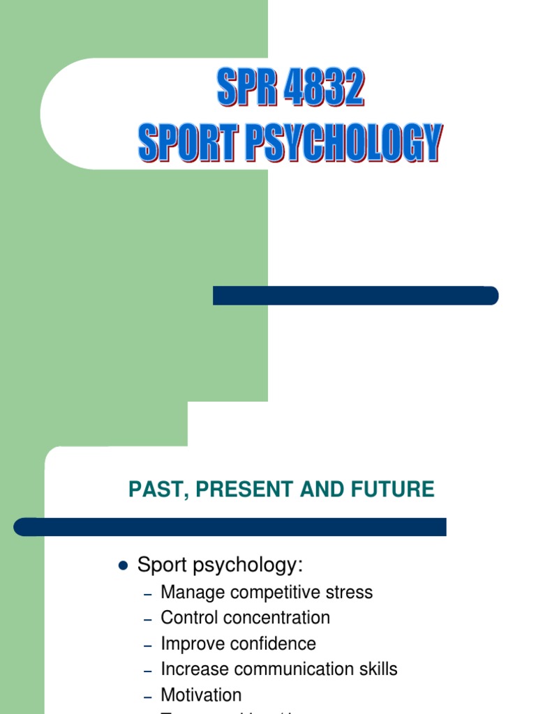 Sport Psychology PDF Leadership Goal