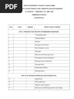 Embedded System Lession Plan