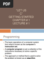 Let Us C Getting Started Chapter # 1 Lecture # 1