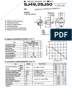 2SJ50 Technical Datasheet and Pinlayout of Transistor, Including Package Details