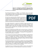 Propuesta de Aumento de Capital Con Aportaciones No Dinerarias A La Junta General de Accionistas 2008