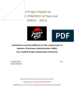A Project Report On Pricing Strategy of Pizza Hut (20011 - 2013)