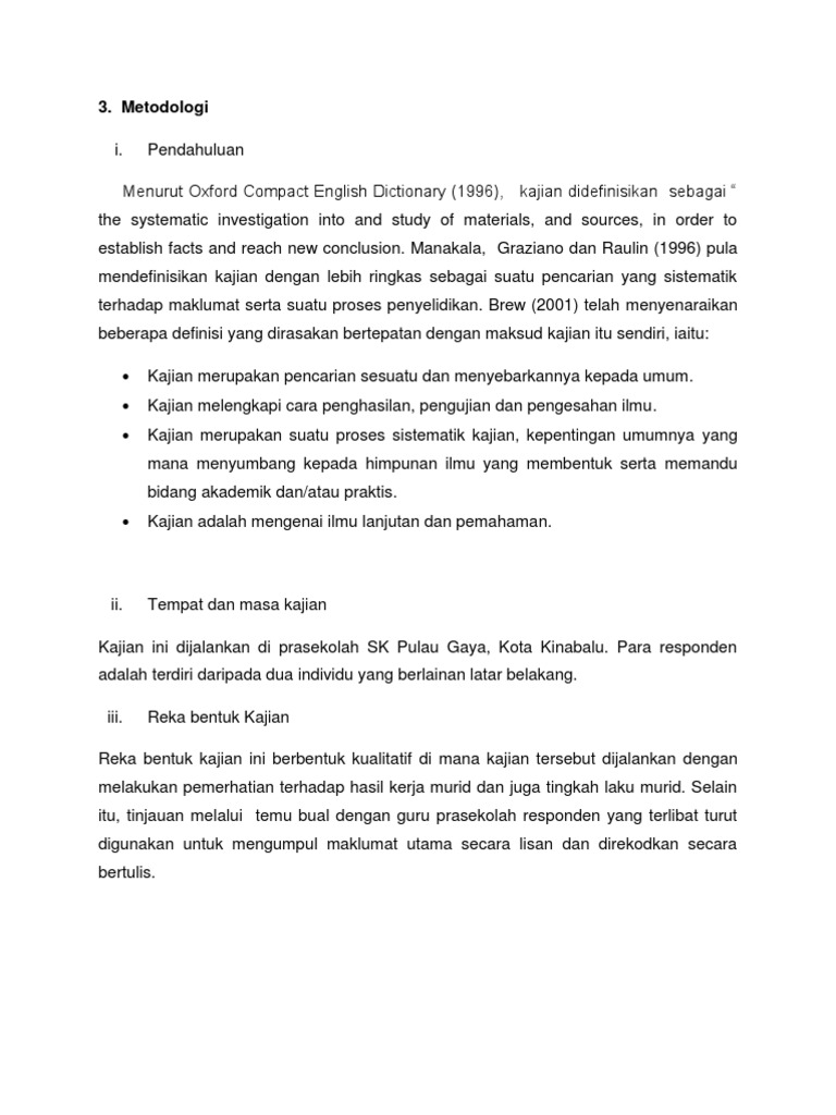 Metodologi Kajian