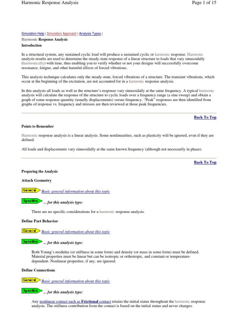 ANSYS Harmonic Response Analysis Guide | PDF | Normal Mode | Phase (Waves)