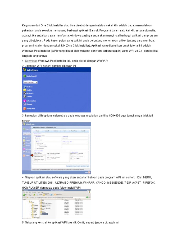 Panduan One Click Installer | PDF
