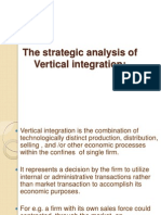 Strategic analysis of vertical integration