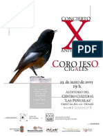 Cartel X Aniversario Coro IESO Cigales © Miguel Segura