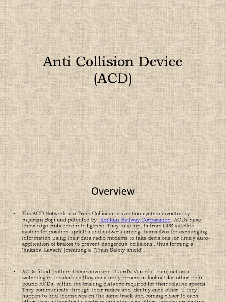 Anti Collision Device | PDF | Systems Engineering | Transportation ...