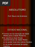 Estado Absolutist A e Mercantilismo