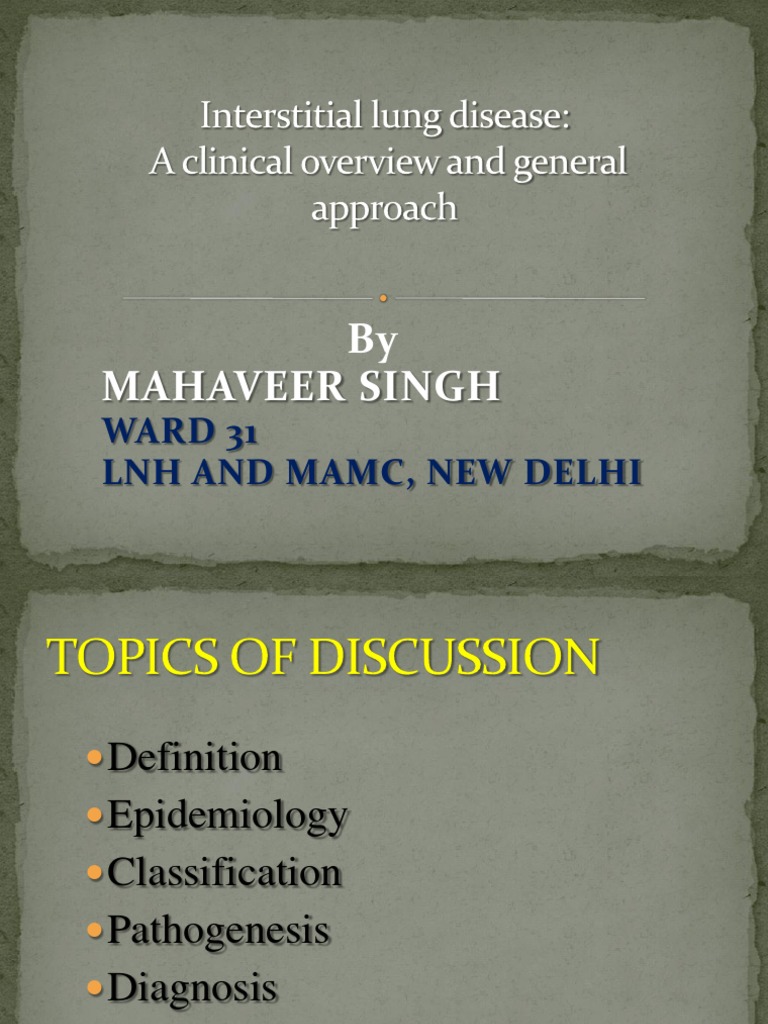 Interstitial Lung Disease | PDF | Respiratory System | Medical Specialties