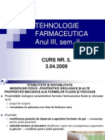 Tehnologie Farmaceutica Anul III, Curs 5