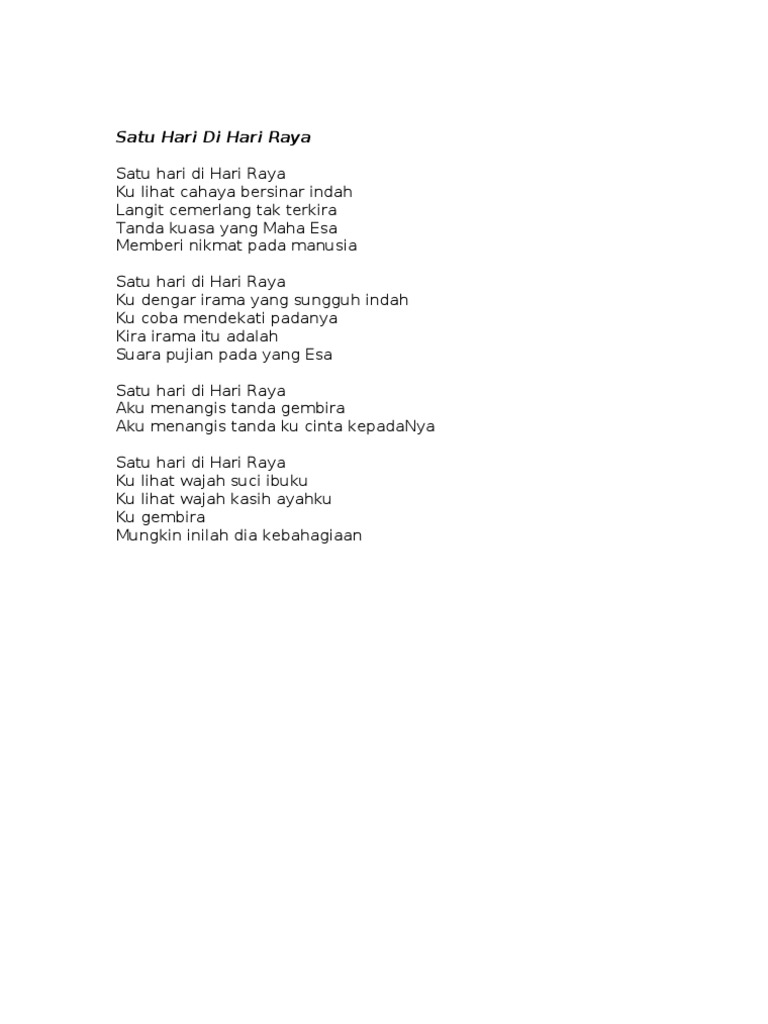 Lirik Lagu Raya Pdf