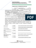 Acta de Finiquito de La Cooperativa Escolar