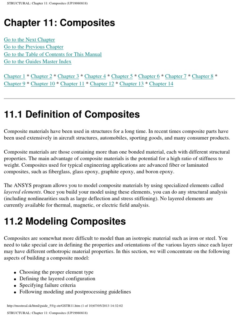 Composite Material Modeling in ANSYS | PDF | Stress (Mechanics ...