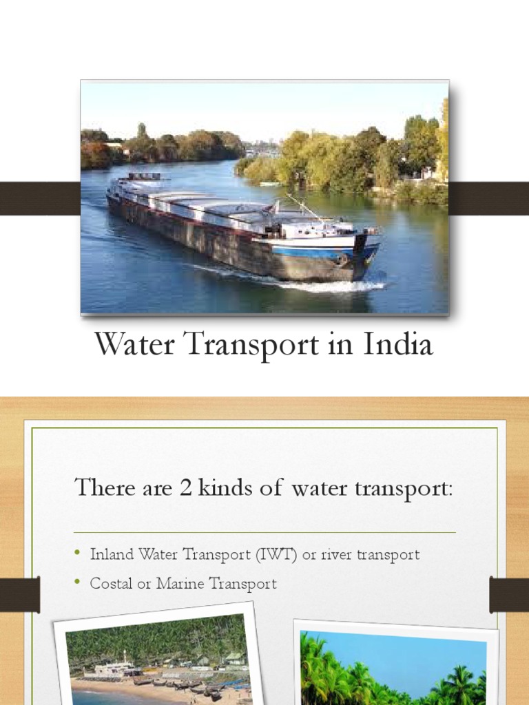 essay on water transport in india