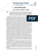 Boletín Oficial Del Estado: Ministerio de Industria, Energía Y Turismo