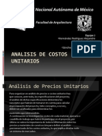 Analisis de Costos Unitarios