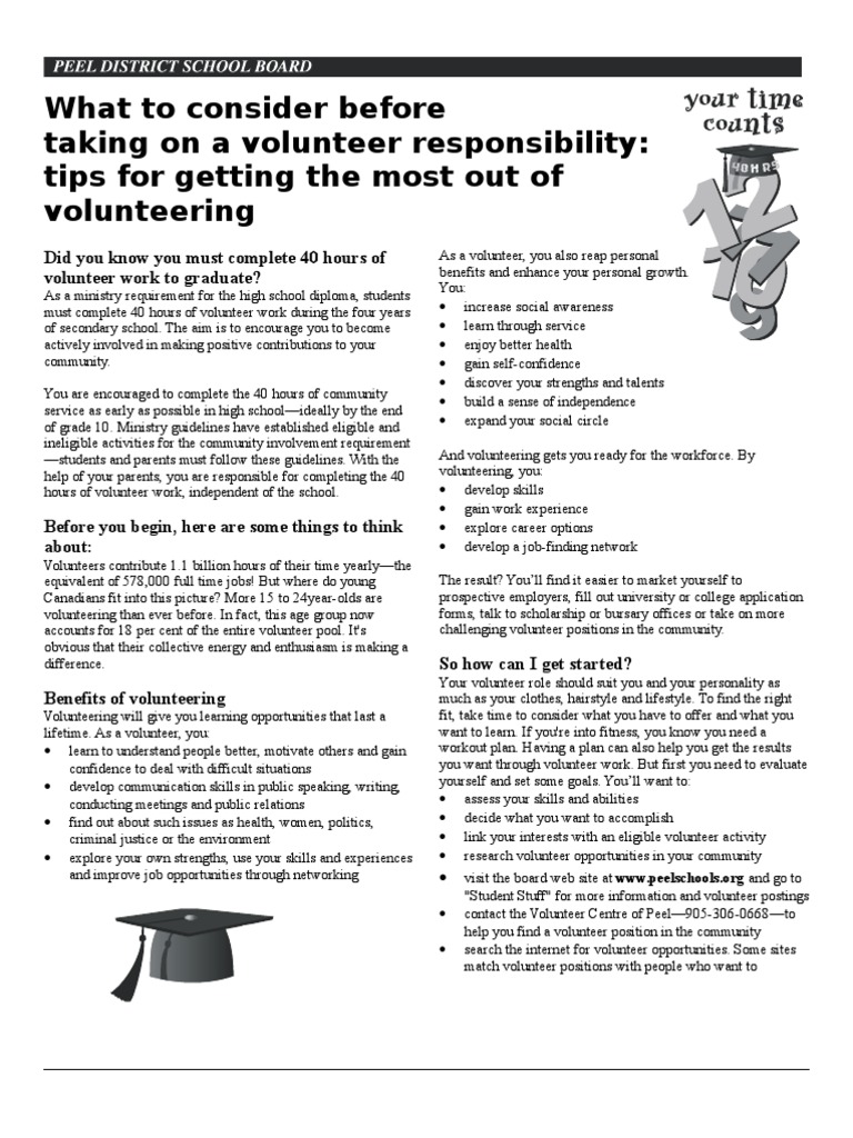 Essay on community service benefits in high school