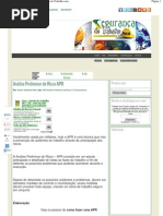 Análise Preliminar de Risco APR _ Segurança do Trabalho nwn