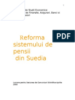 Reforma Sistemului de Pensii Din Suedia1