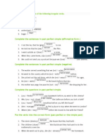 Irregular verbs and tenses practice