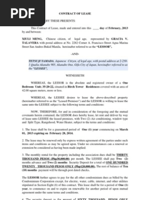 Sample CONTRACT OF LEASE.doc