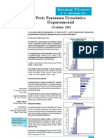 Panorama Económico Departamental - Octubre 2011