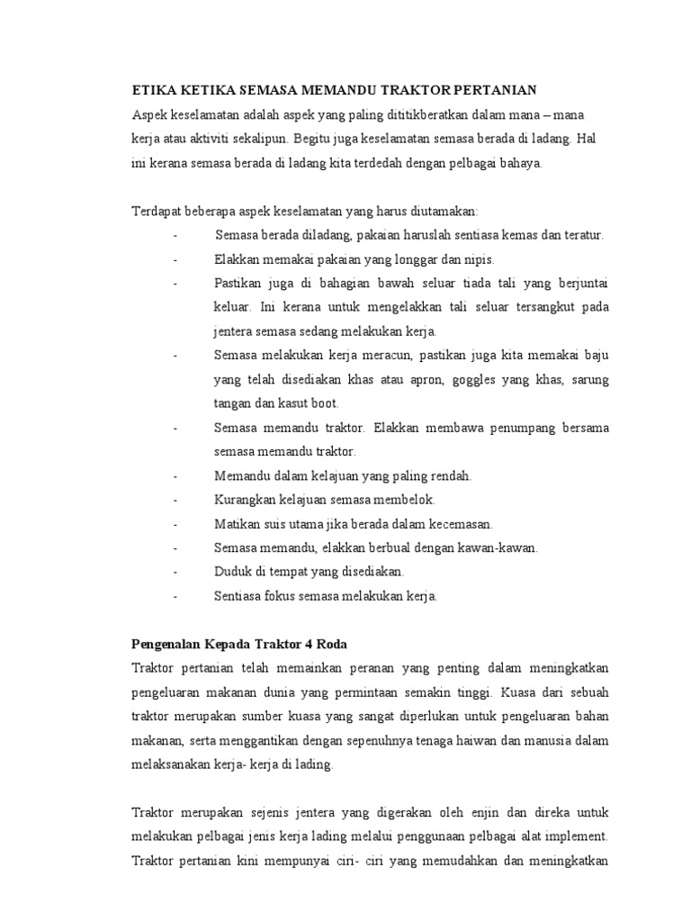 Traktor Pertanian Pdf